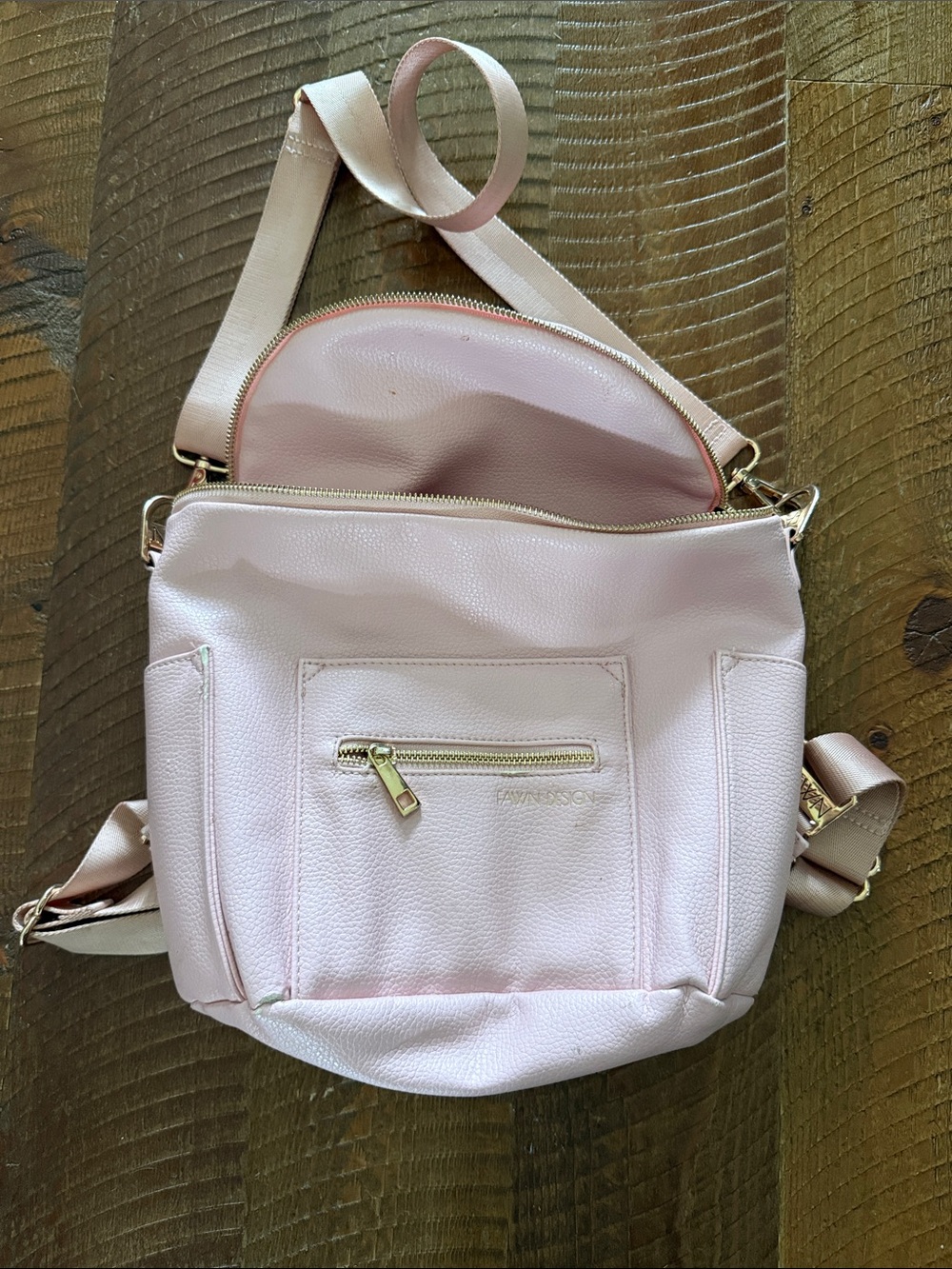 Fawn Design Blush Pink Convertible Crossbody Backpack Mini